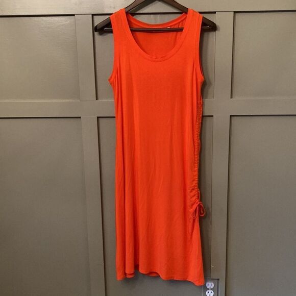ATHLETA Side Cinch Sleeveless Modal Jersey Knit Dress Size Medium - Picture 2 of 9